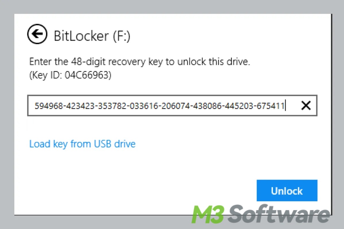 how long is BitLocker recovery key