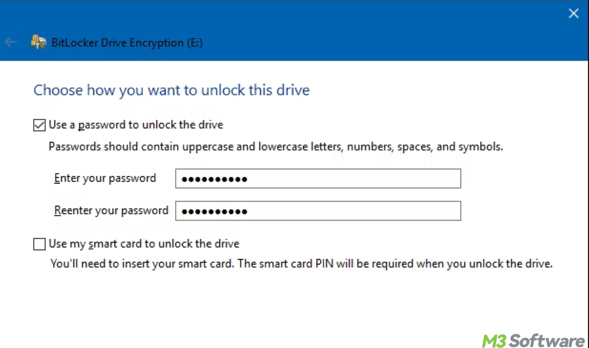 How to set up BitLocker Password