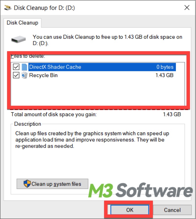 Disk Cleanup in Local Disk D