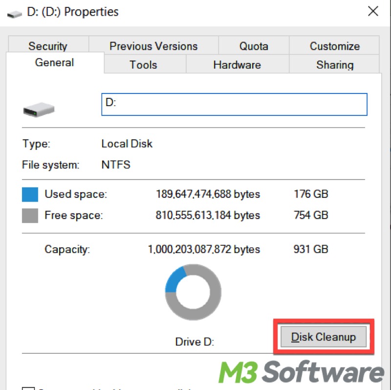 Disk Cleanup in Local Disk D