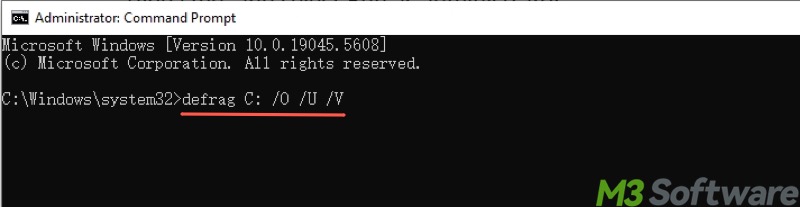 defrag HDD in CMD