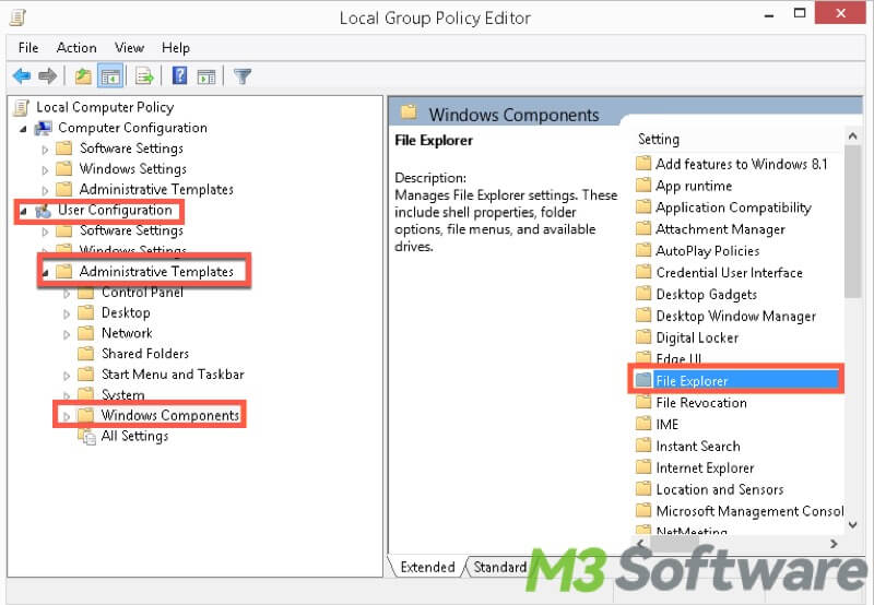 disable thumbnail cache via local group policy editor in Windows 10