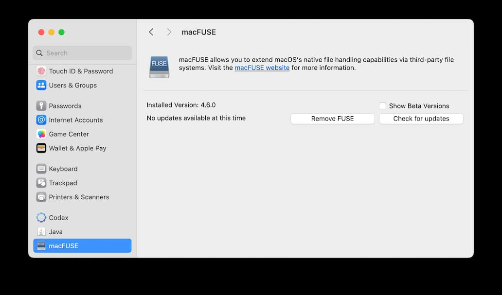 FUSE for macOS