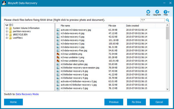 Recover RAW drive or fix RAW partition without data loss