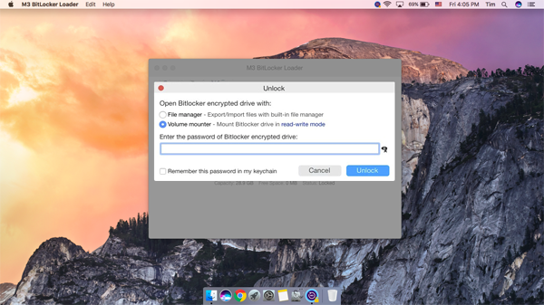 Mount BitLocker-encrypted drive on Mac