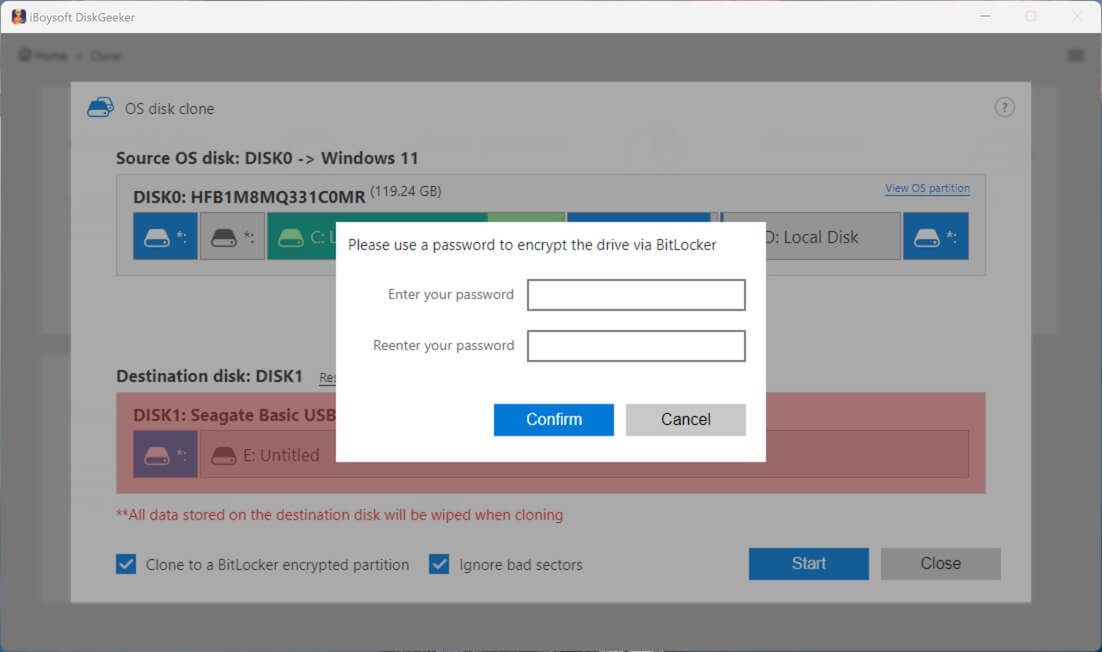 clone OS partition as a BitLocker-encrypted one