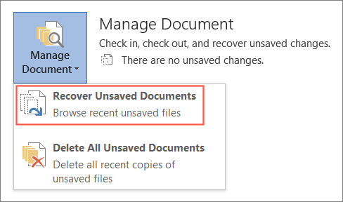 microsoft word recover unsaved document 2016
